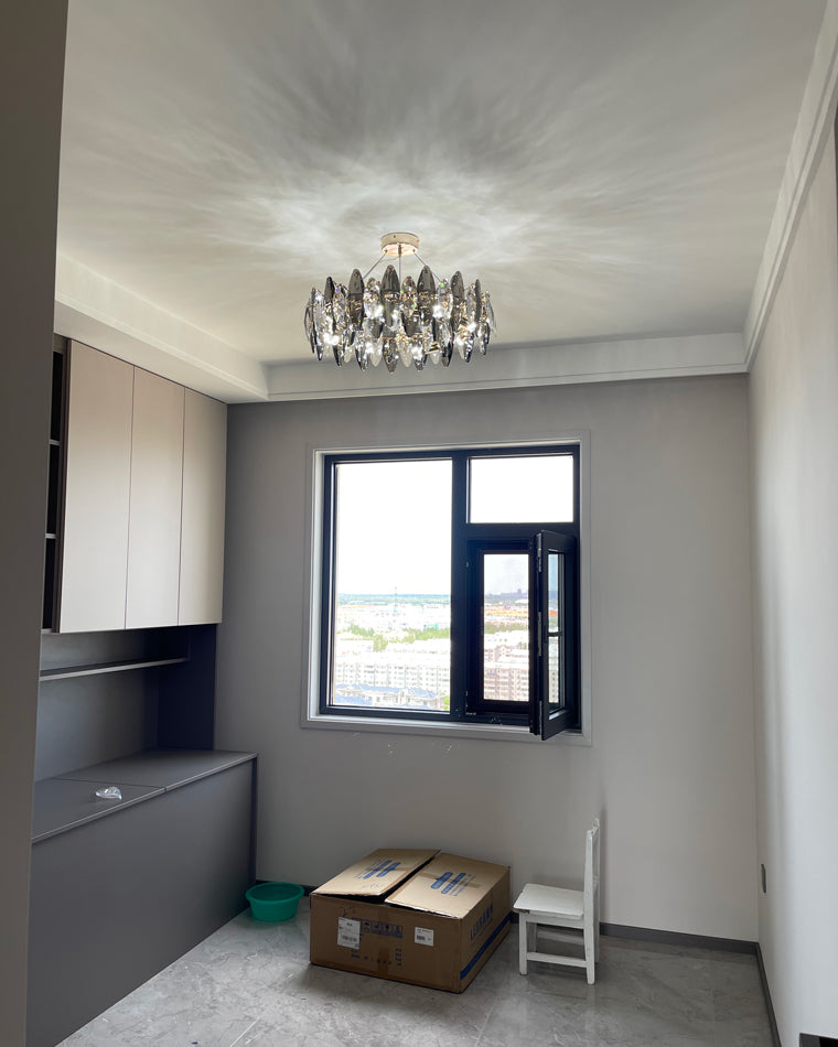 Diff Smoked Crystal Round Chandelier-DF2187