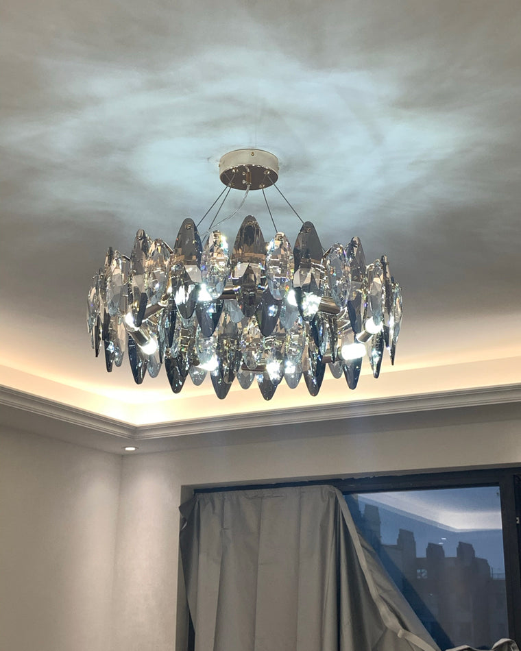 Diff Smoked Crystal Round Chandelier-DF2187