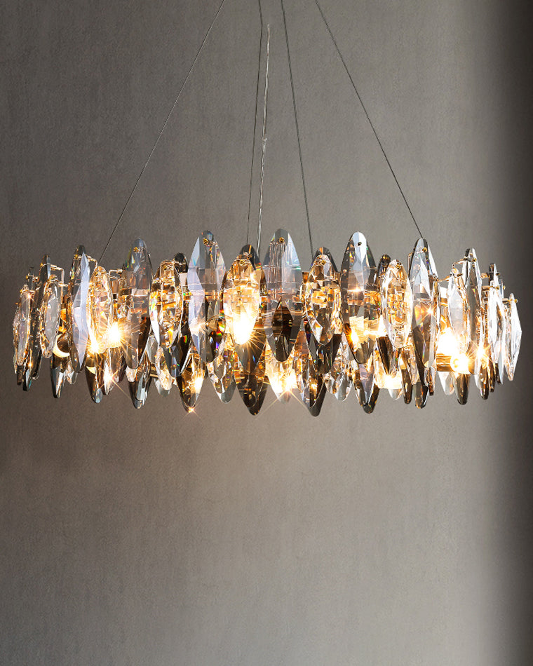 Diff Smoked Crystal Round Chandelier-DF2187