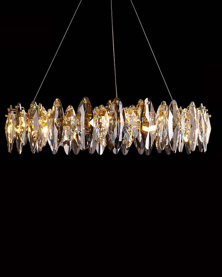 Diff Smoked Crystal Round Chandelier-DF2187