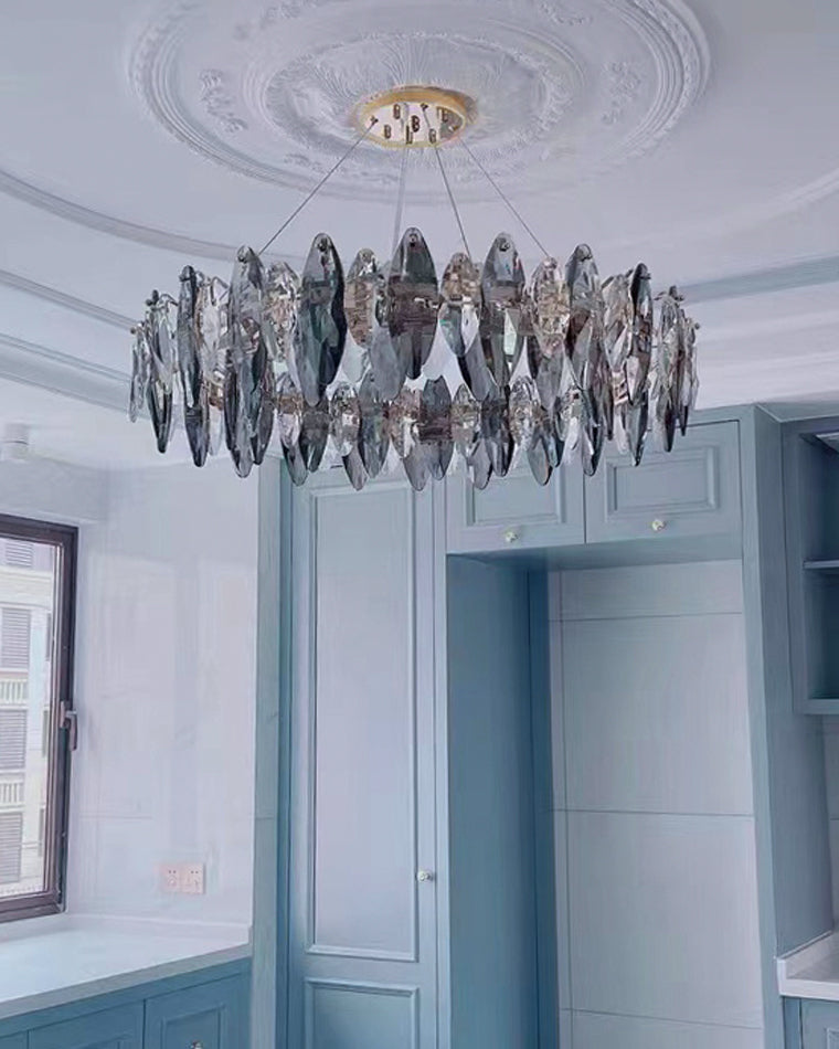 Diff Smoked Crystal Round Chandelier-DF2187