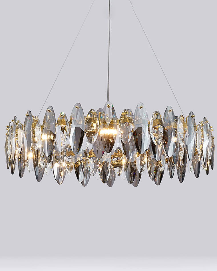 Diff Smoked Crystal Round Chandelier-DF2187
