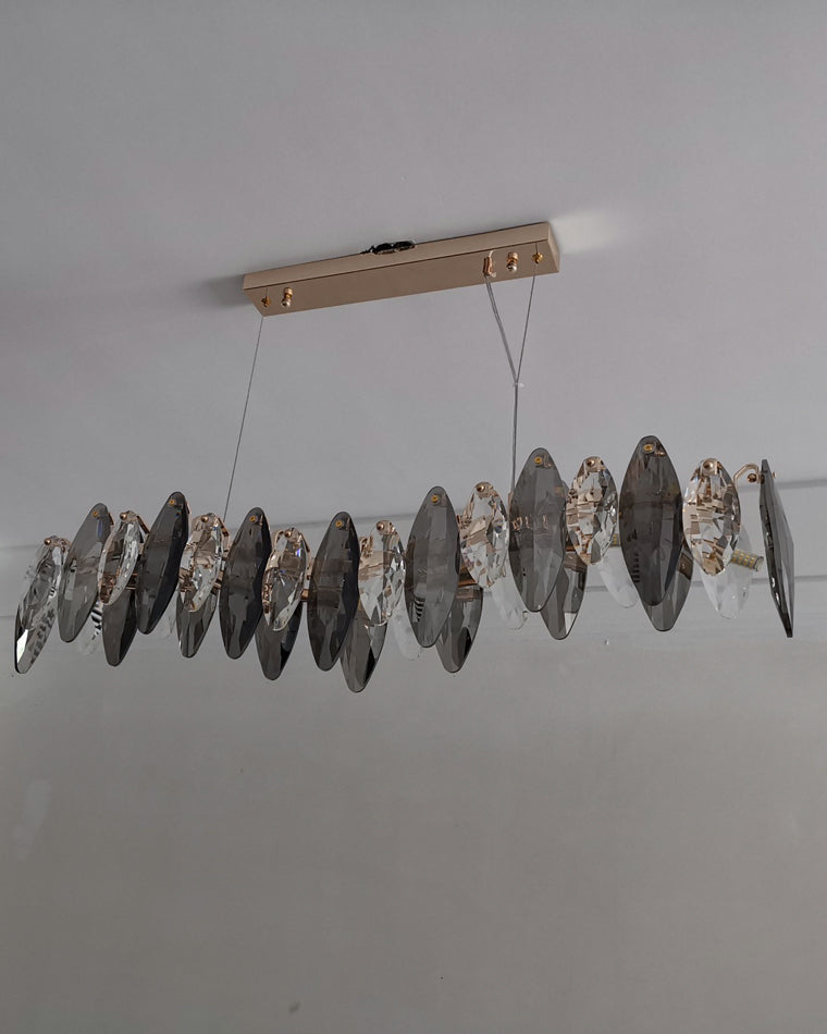 Diff Smoked Crystal Linear Chandelier-DF2188
