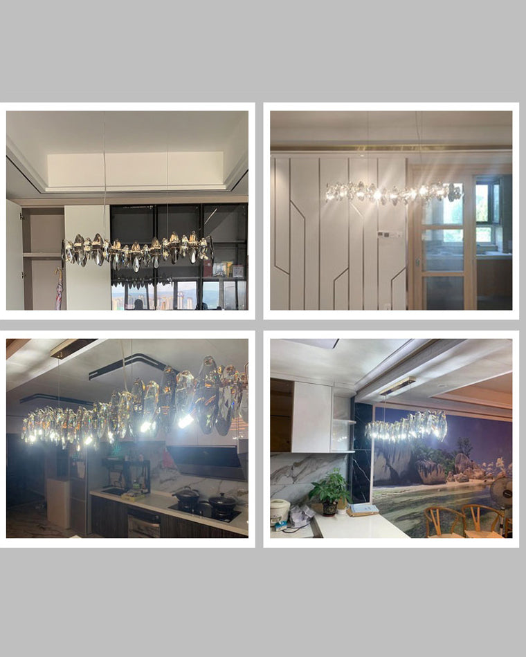 Diff Smoked Crystal Linear Chandelier-DF2188