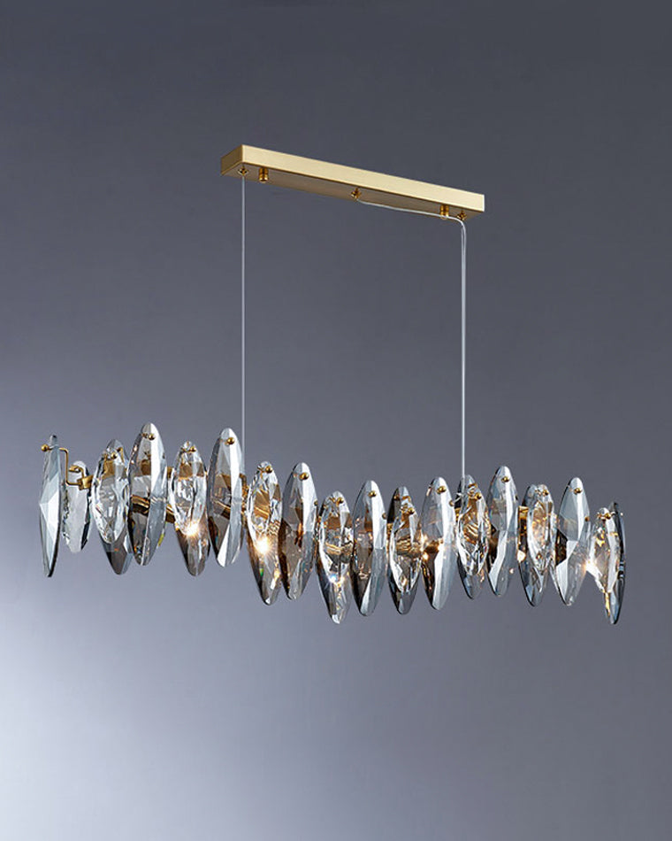 Diff Smoked Crystal Linear Chandelier-DF2188