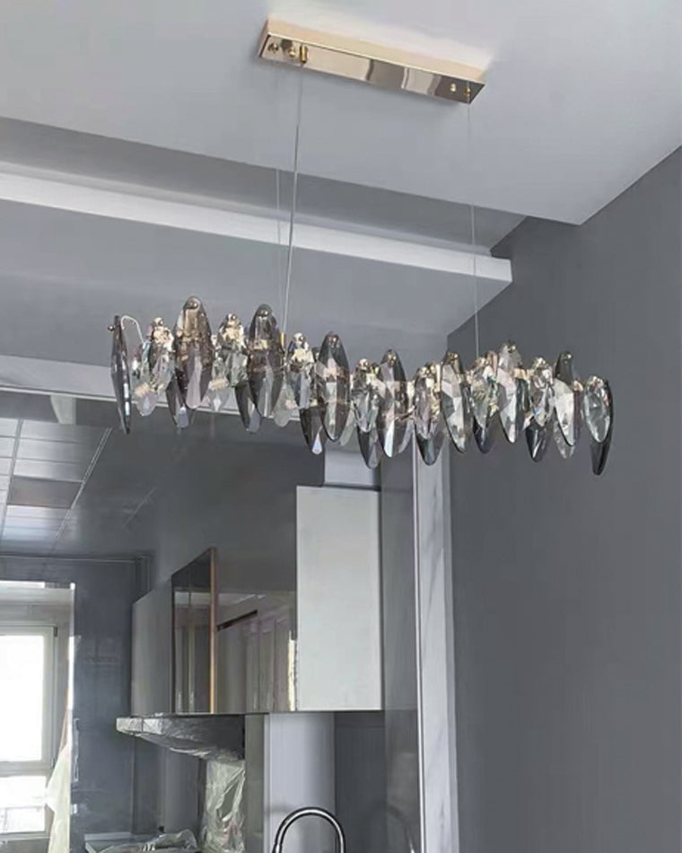 Diff Smoked Crystal Linear Chandelier-DF2188