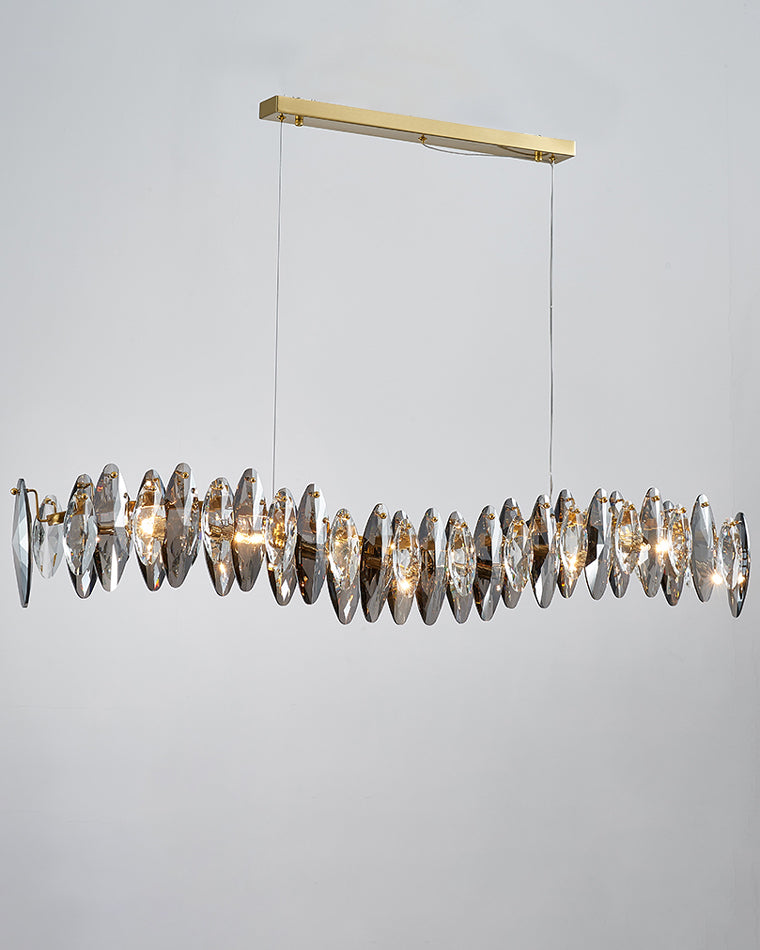 Diff Smoked Crystal Linear Chandelier-DF2188