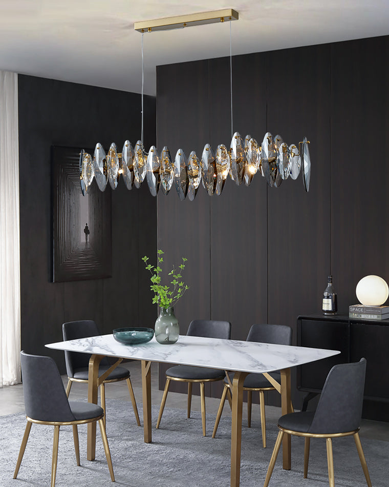 Diff Smoked Crystal Linear Chandelier-DF2188