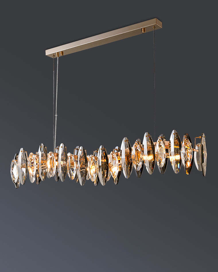 Diff Smoked Crystal Linear Chandelier-DF2188