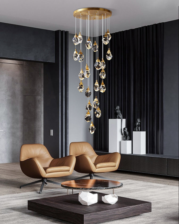 Diff Rock Crystal Rain Chandelier-DF2189