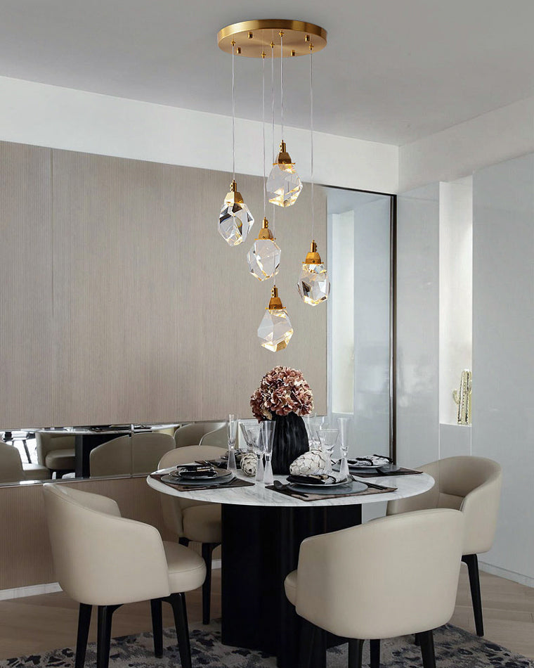 Diff Rock Crystal Rain Chandelier-DF2189