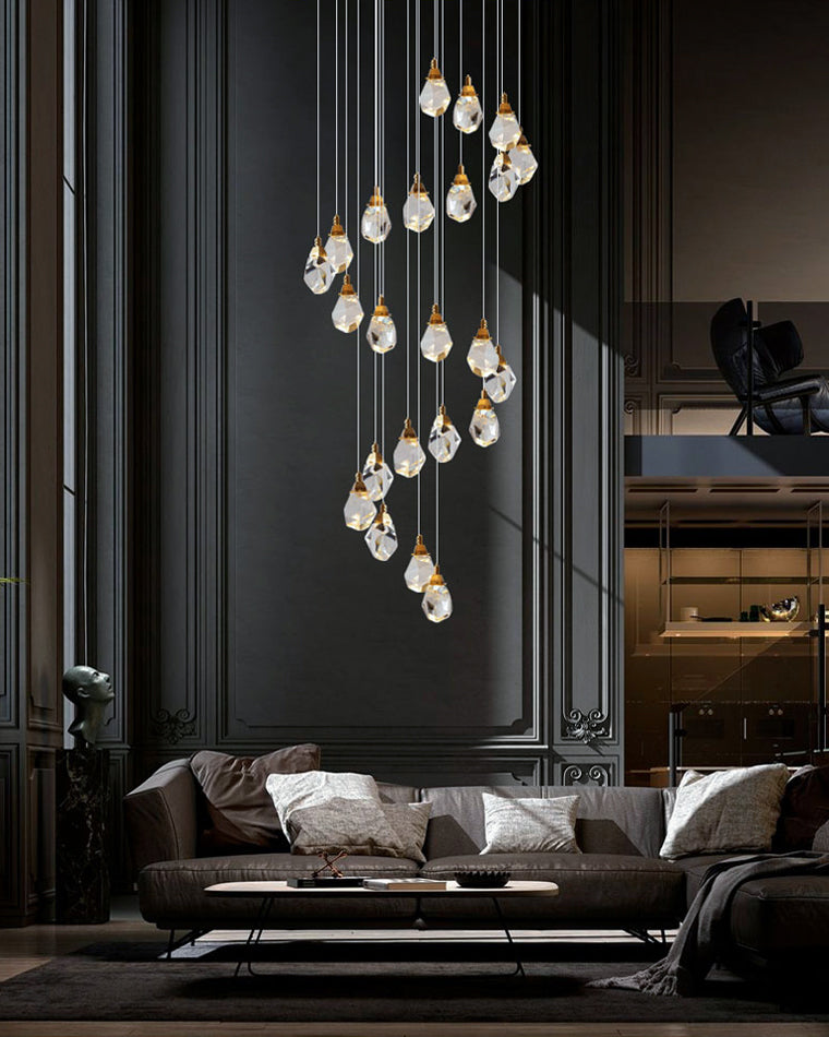 Diff Rock Crystal Rain Chandelier-DF2189
