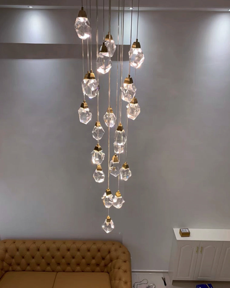 Diff Rock Crystal Rain Chandelier-DF2189