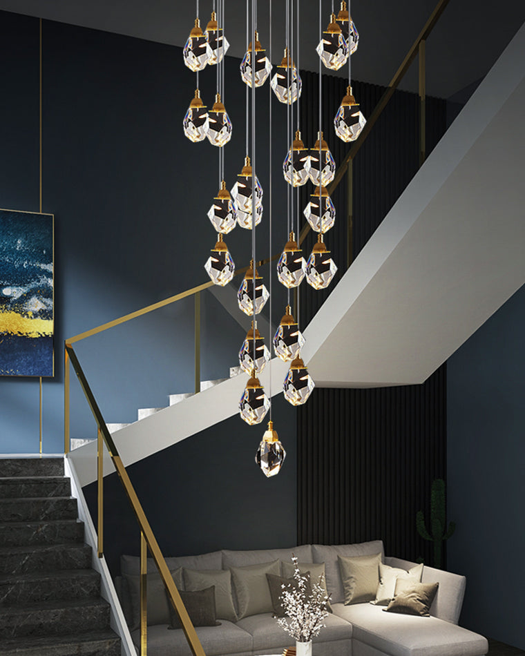 Diff Rock Crystal Rain Chandelier-DF2189