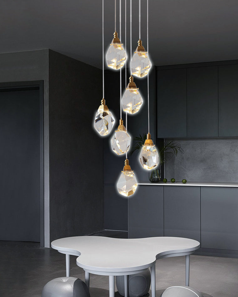 Diff Rock Crystal Rain Chandelier-DF2189