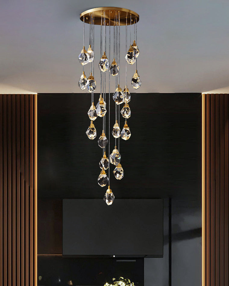 Diff Rock Crystal Rain Chandelier-DF2189