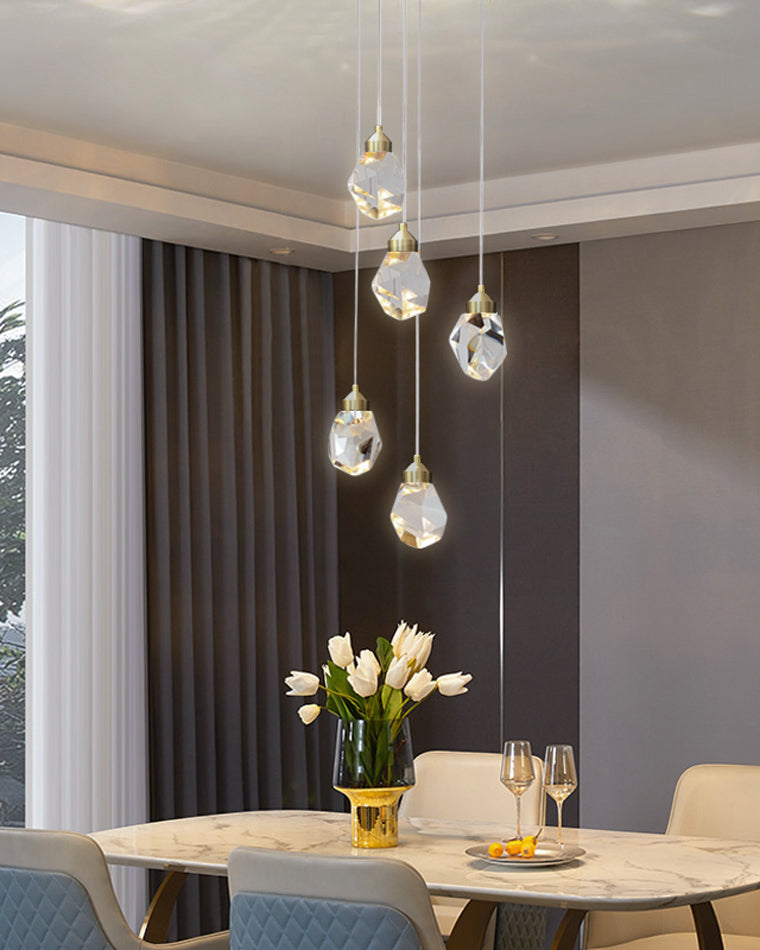 Diff Rock Crystal Rain Chandelier-DF2189