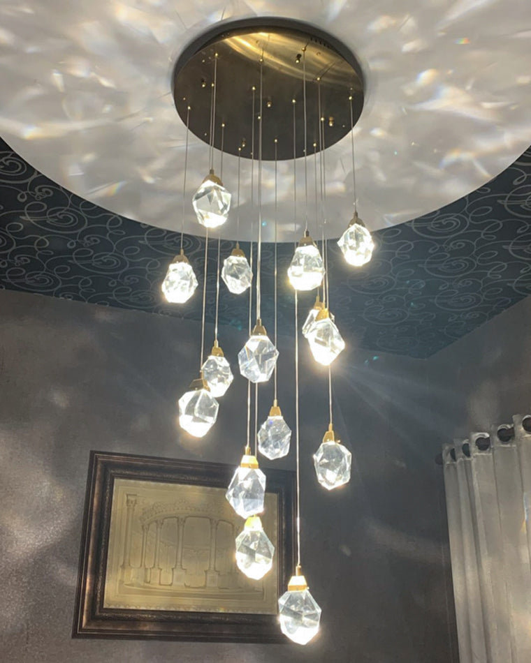Diff Rock Crystal Rain Chandelier-DF2189