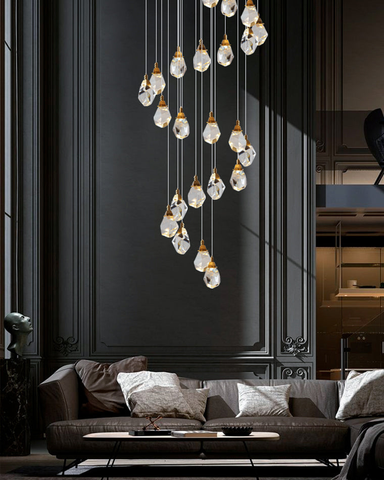 Diff Rock Crystal Rain Chandelier-DF2189