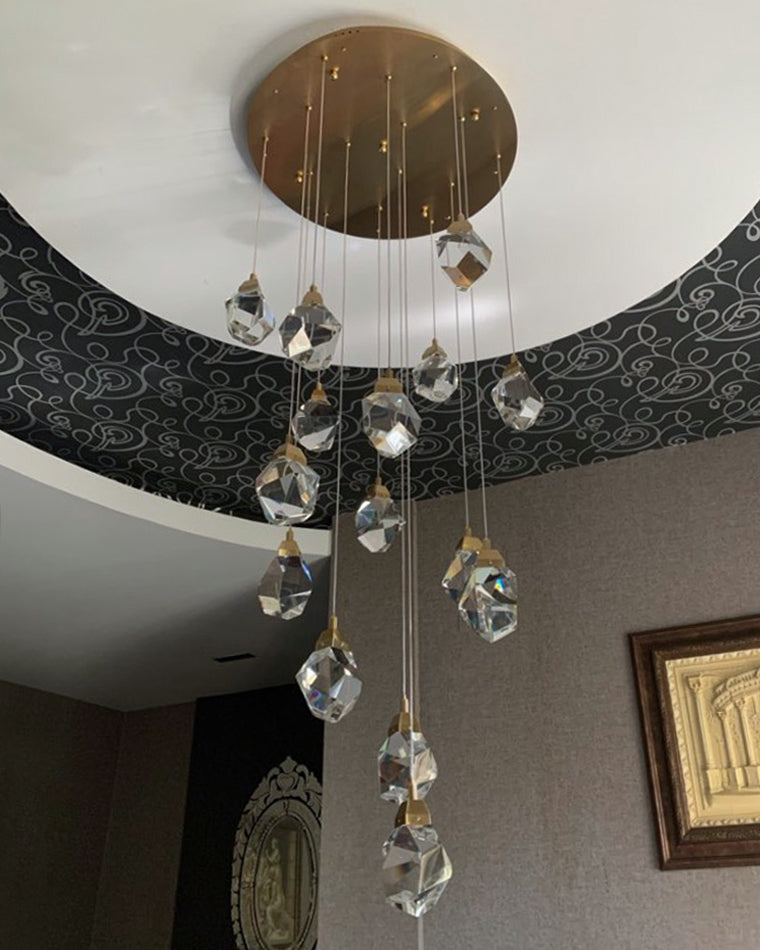 Diff Rock Crystal Rain Chandelier-DF2189
