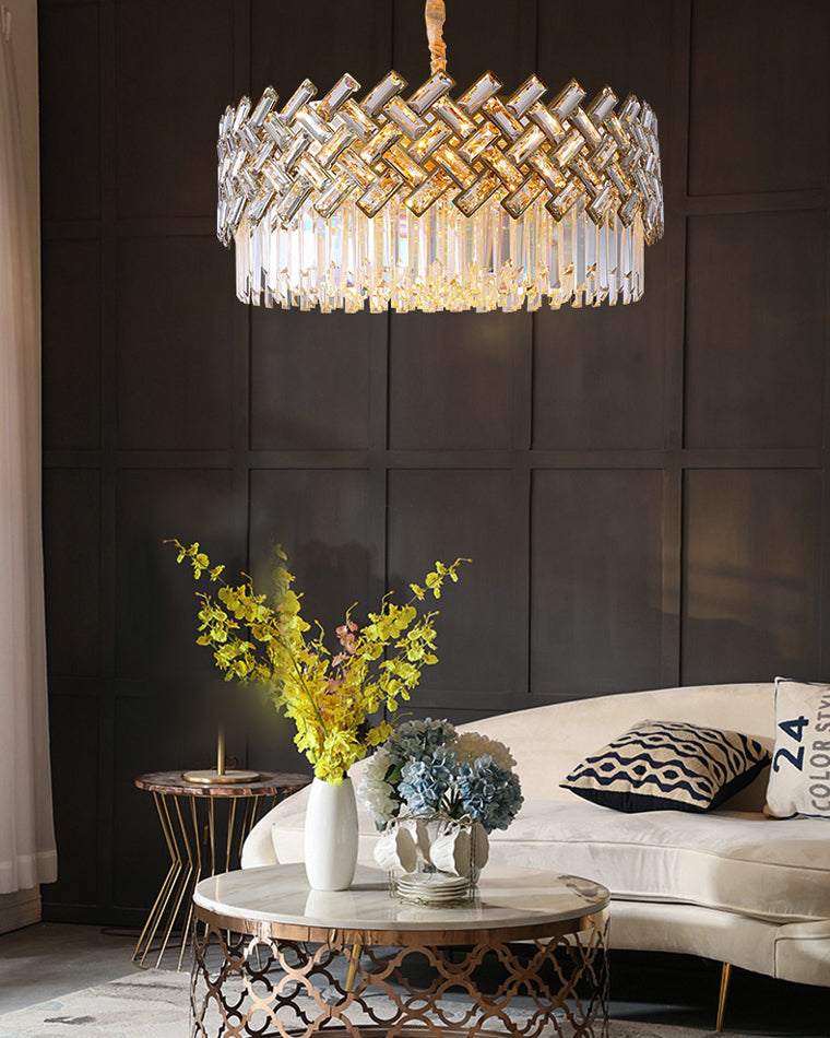 Diff Grand Imperial Shield Crystal Chandelier-DF2190