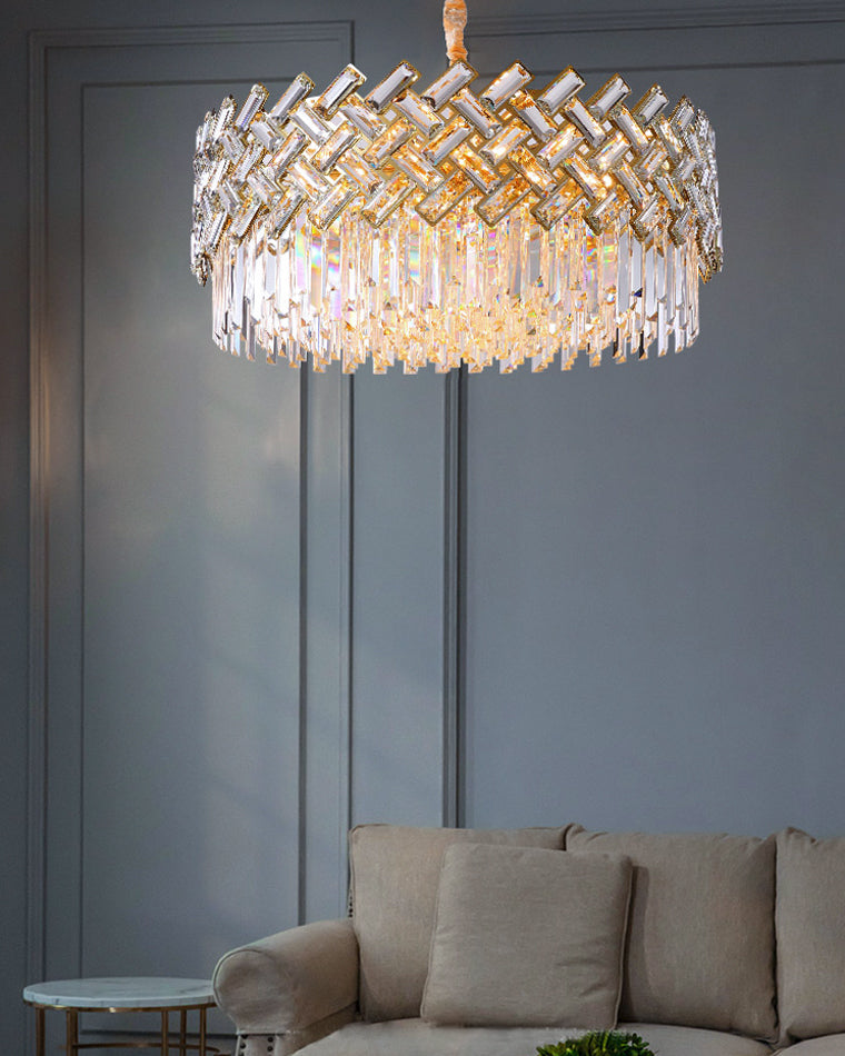 Diff Grand Imperial Shield Crystal Chandelier-DF2190