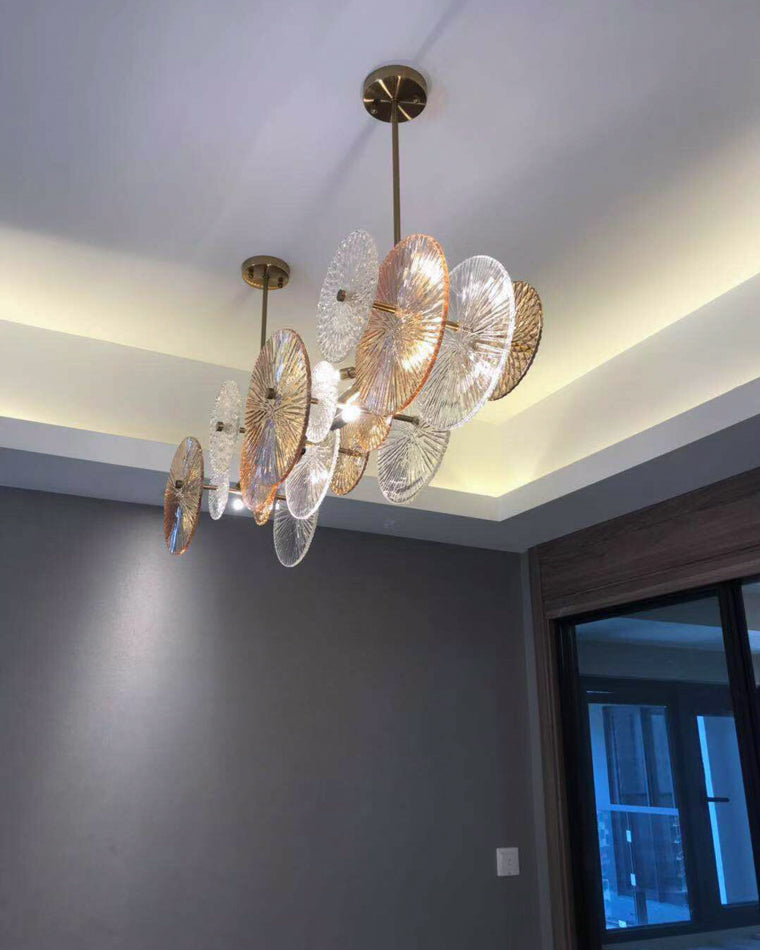 Diff Textured Glass Disc Chandelier-DF2194