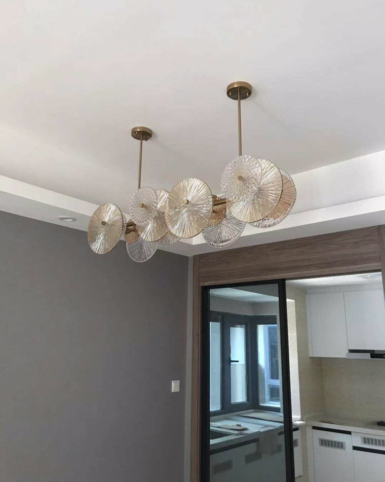 Diff Textured Glass Disc Chandelier-DF2194