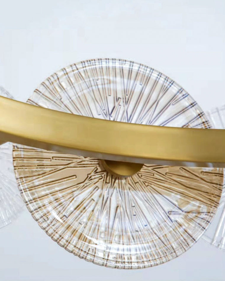 Diff Textured Glass Disc Chandelier-DF2194