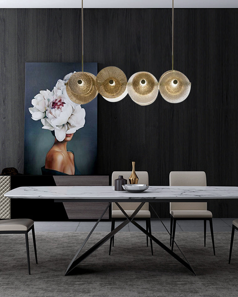 Diff Textured Glass Disc Chandelier-DF2194
