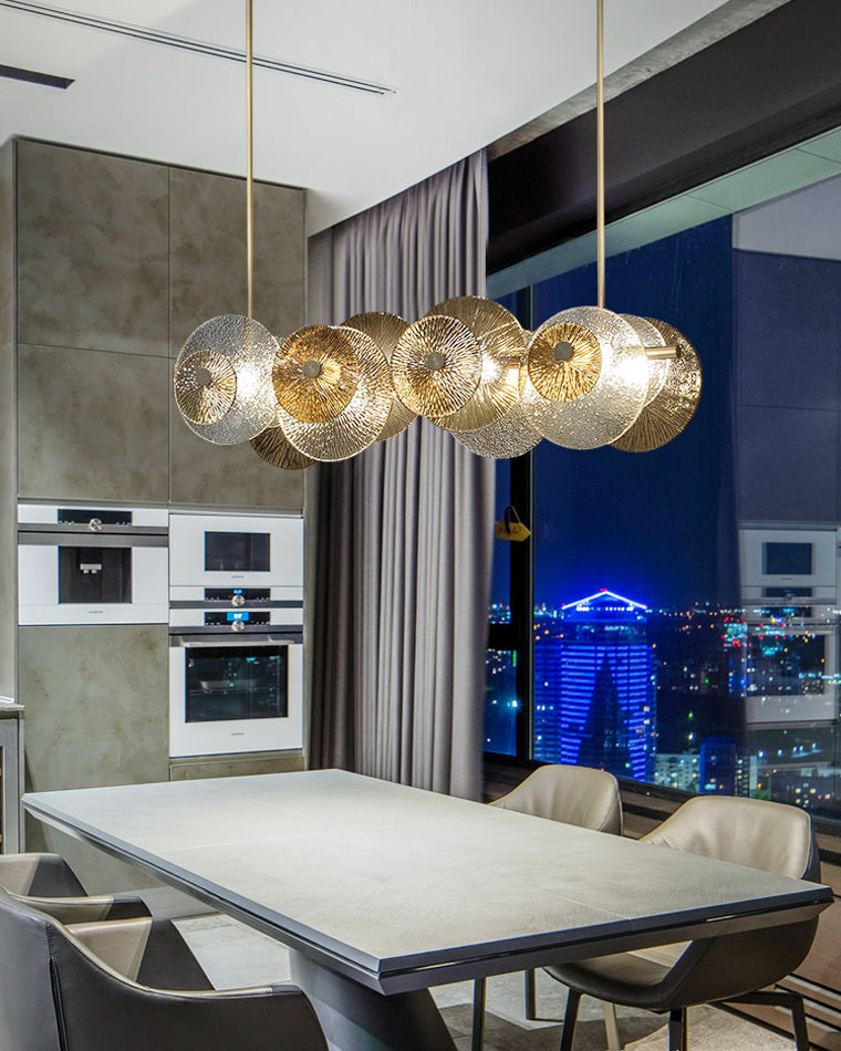 Diff Textured Glass Disc Chandelier-DF2194