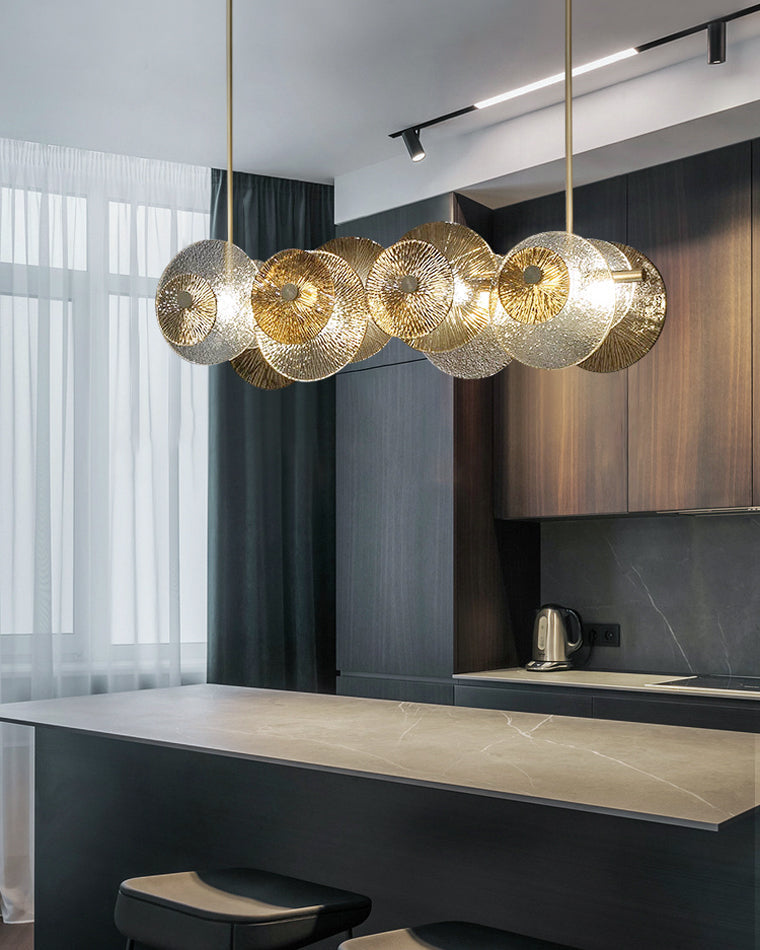 Diff Textured Glass Disc Chandelier-DF2194