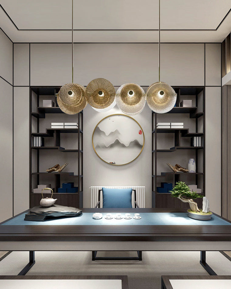 Diff Textured Glass Disc Chandelier-DF2194