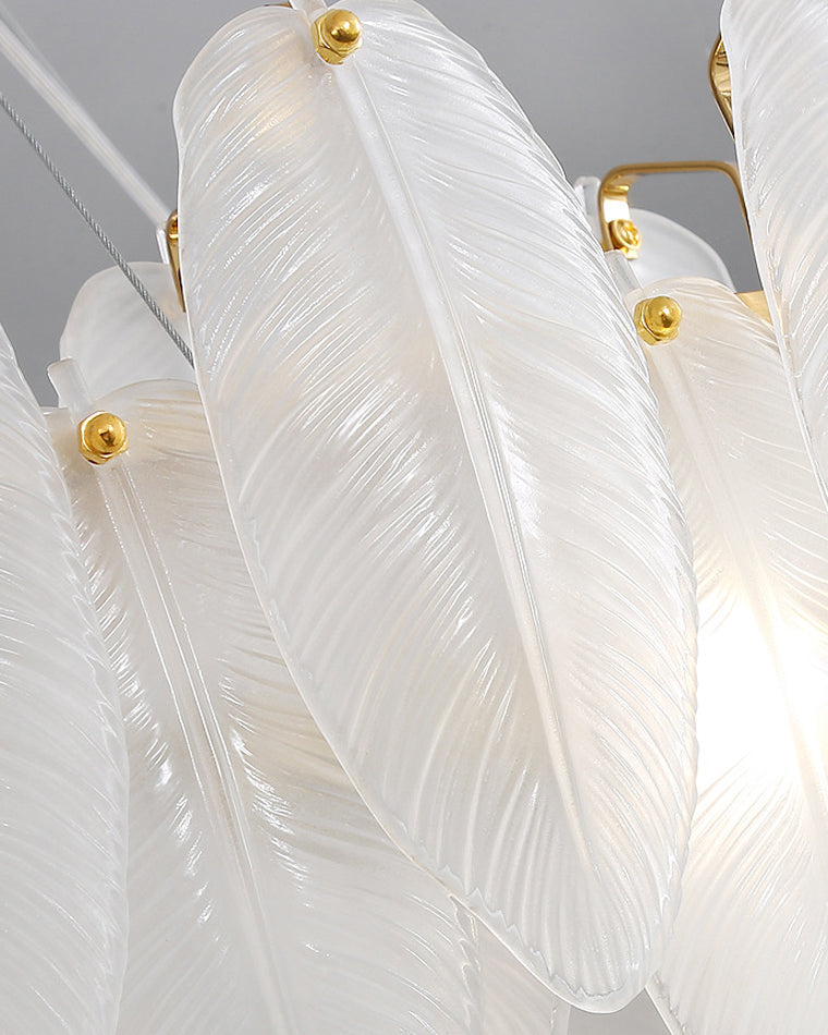Diff Frosted Glass Feather Chandelier-DF2196