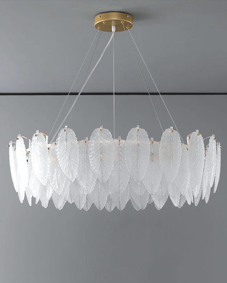 Diff Frosted Glass Feather Chandelier-DF2196