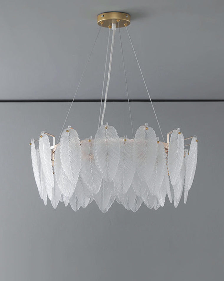 Diff Frosted Glass Feather Chandelier-DF2196