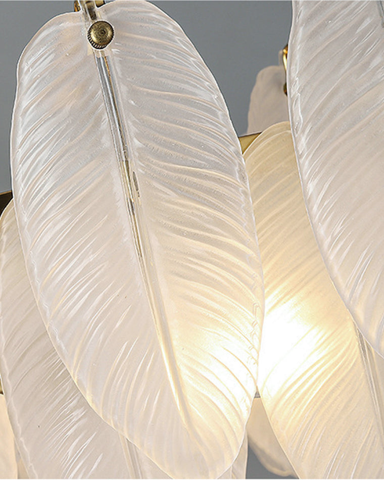 Diff Frosted Glass Feather Chandelier-DF2196