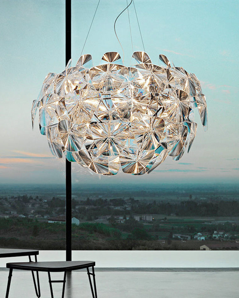 Diff Mirrored Lucite Chandelier-DF2197