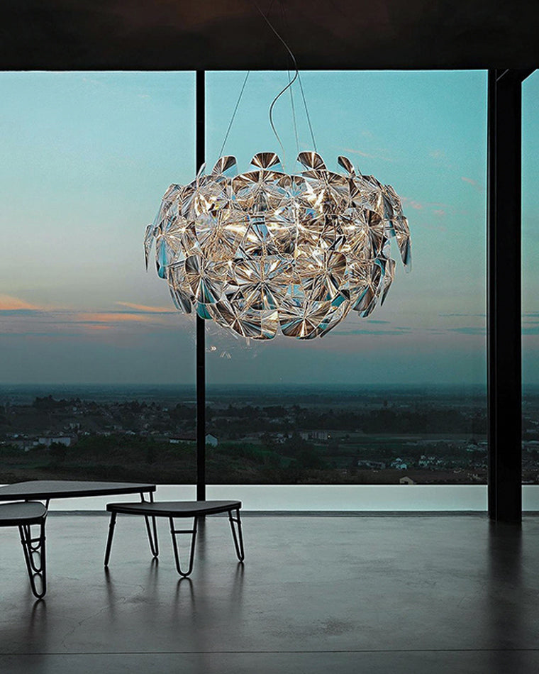 Diff Mirrored Lucite Chandelier-DF2197