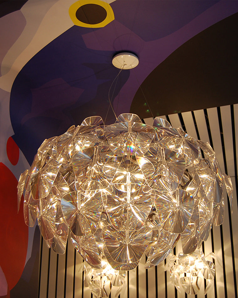 Diff Mirrored Lucite Chandelier-DF2197