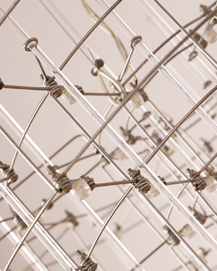 Diff Tiered Glass Rod Sculptural Chandelier-DF2199