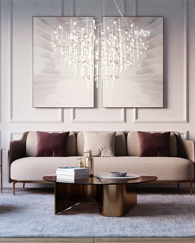 Diff Tiered Glass Rod Sculptural Chandelier-DF2199