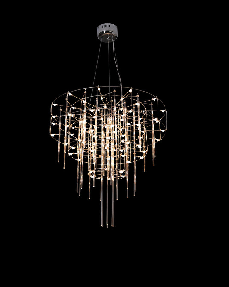 Diff Tiered Glass Rod Sculptural Chandelier-DF2199