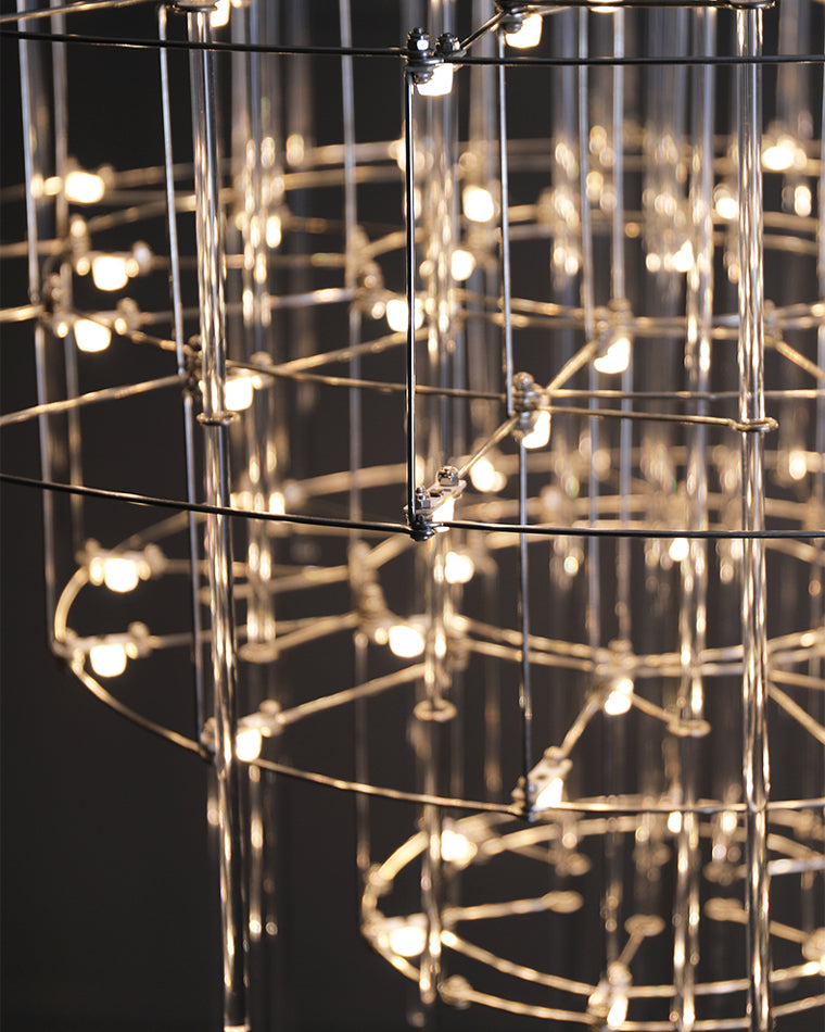 Diff Tiered Glass Rod Sculptural Chandelier-DF2199