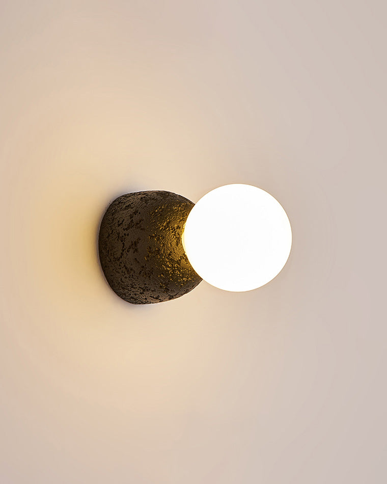 Diff White & Black Glass Globe Wall Sconce-DF6103