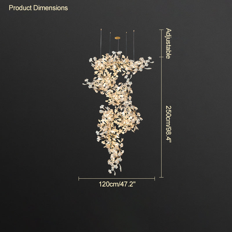 Diff Ginkgo Long Staircase Chandelier-DF2206
