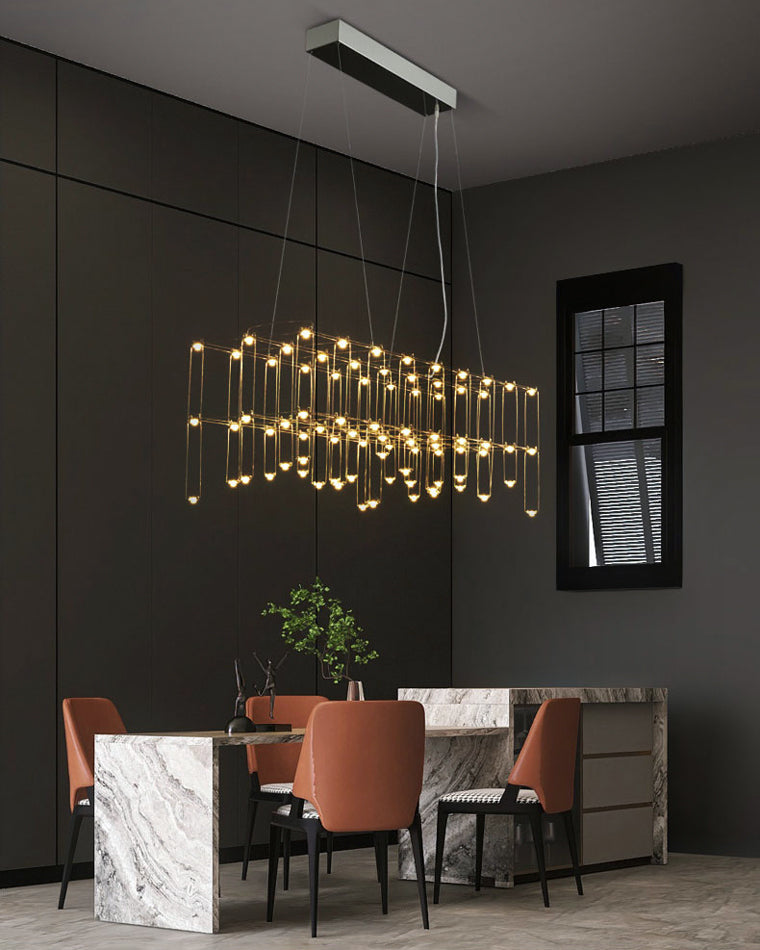 Diff Rectangular Sculptural Chandelier-DF2200