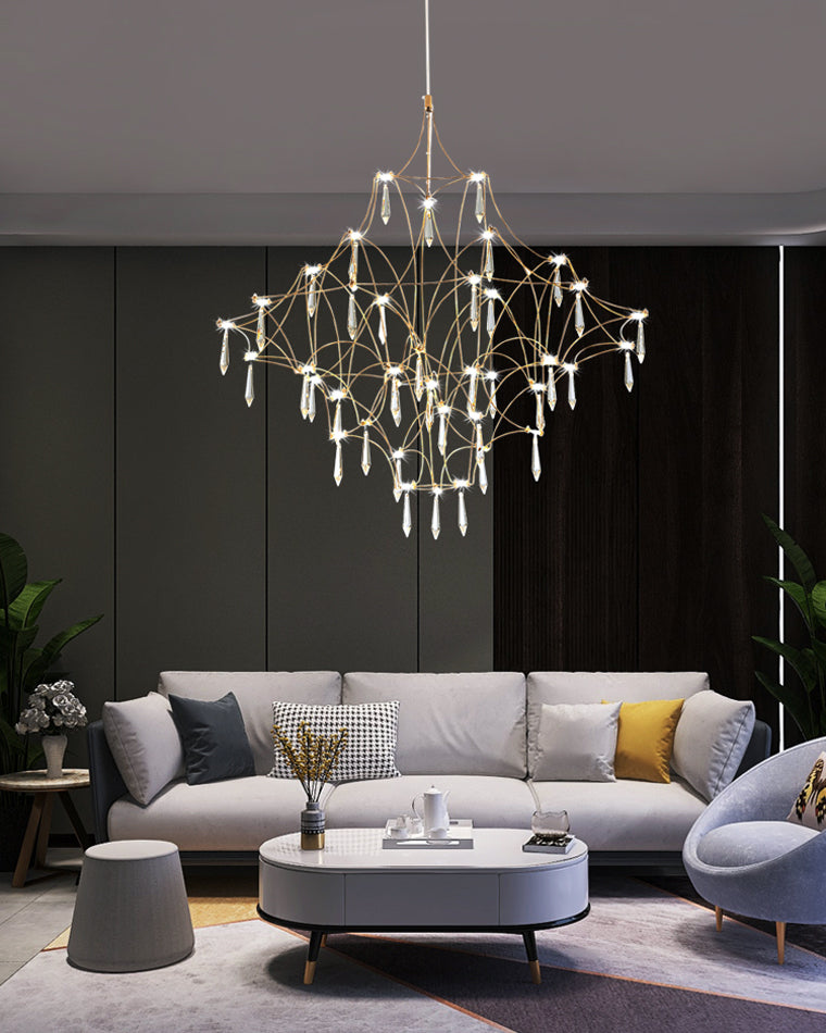 Diff Large Sculptural Crystal Chandelier-DF2201