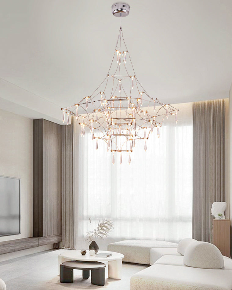 Diff Large Sculptural Crystal Chandelier-DF2201