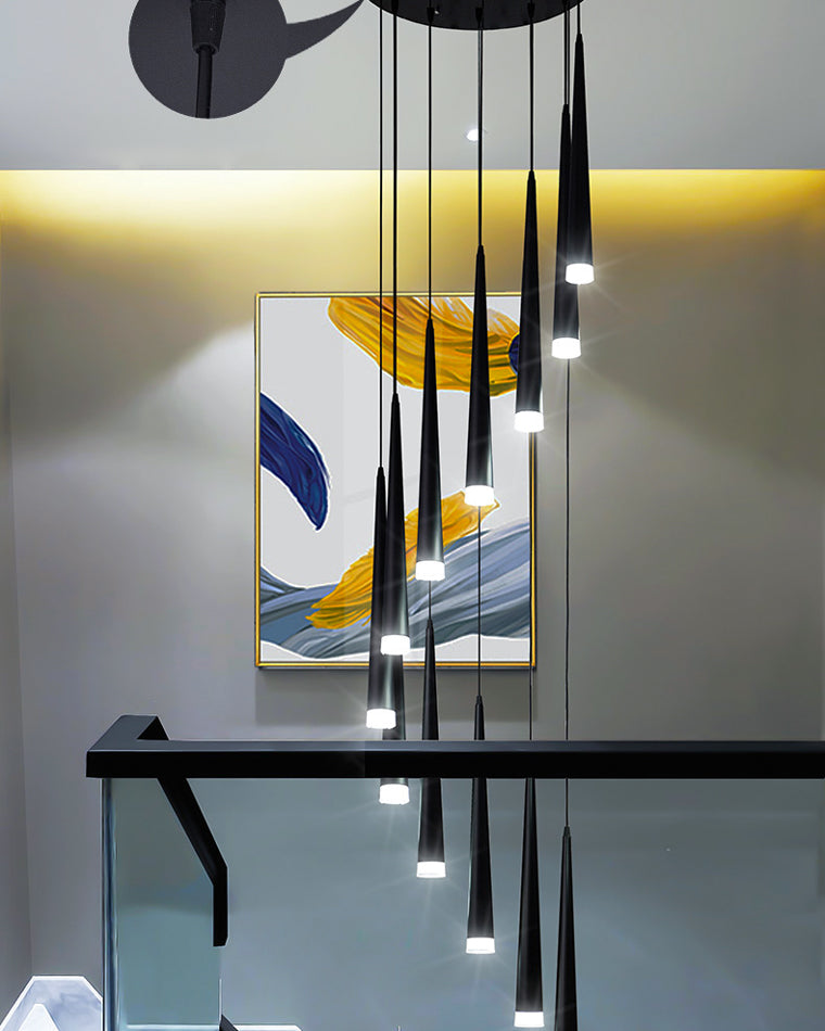 Diff Cone Spiral Staircase Chandelier-DF2204